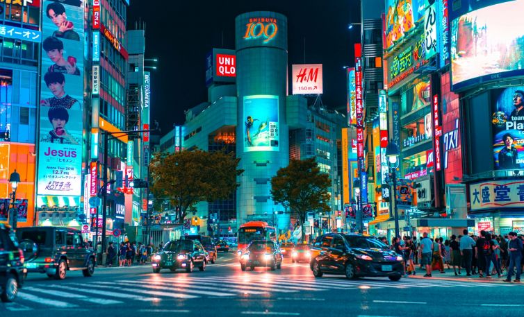shibuya japan at night aridrem and jetstream partnership